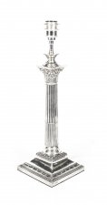 Antique Edwardian Sterling  Silver Corinthian Column Table Lamp 1908 | Ref. no. 09142a | Regent Antiques