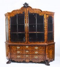 Antique Dutch Marquetry Walnut Display Cabinet Vitrine 19th C | Ref. no. 09240 | Regent Antiques