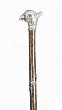 Antique Walking Stick Cane with Sterling Silver Parakeet Pommel Circa 1900 | Ref. no. A1195 | Regent Antiques