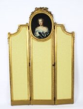 Antique French Giltwood  Dressing Screen With Oil Painting Portrait 19th C | Ref. no. A1606 | Regent Antiques