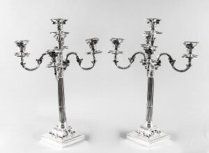 Antique Pair Victorian Silver Plated Five-Light Candelabra by Elkington 19th C | Ref. no. A1656 | Regent Antiques