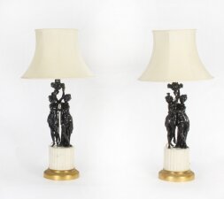 19th Century Brass Candlestick Table Lamps — Antiques Workshop   Exceptional Vintage & Antique Interior finds with a focus on Clocks and  Lighting