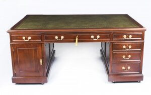 Antique Victorian 6ft Mahogany Partners Pedestal Desk Maple & Co 19th C | Ref. no. A2041 | Regent Antiques