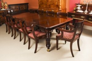 Antique Flame Mahogany Extending Dining Table & 10 Chairs C1830 19th C | Ref. no. A2543a | Regent Antiques