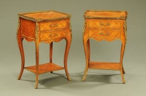 Antique Pair Parquetry  & Ormolu Mounted  Bedside Cabinets 19th C | Ref. no. A2617 | Regent Antiques