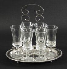 Vintage Silver Plated 6 Glass Tantalus for Port Mid 20th Century | Ref. no. A2940b | Regent Antiques