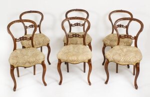 Antique Set of 6 Victorian Walnut Cabriole Dining Chairs  19th C | Ref. no. A3447 | Regent Antiques