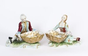 Antique Pair Meissen Dresden Table Salts C1900 | Ref. no. A3637 | Regent Antiques