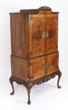 Vintage Burr Walnut Dry Bar Cocktail Cabinet Drinks  Mid 20th C | Ref. no. A3688 | Regent Antiques