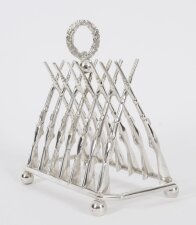 Vintage Large Silver Plated Crossed Rifles Toast Rack 20th Century | Ref. no. A3777 | Regent Antiques