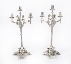 Antique Pair Victorian 5 Light Candelabra James Dixon  19th C | Ref. no. A3807 | Regent Antiques