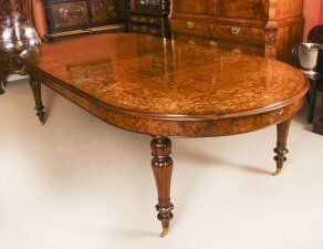 Vintage 10ft Marquetry Burr Walnut Dining Table 20th Century | Ref. no. A3937 | Regent Antiques