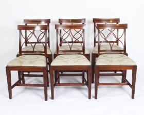 Vintage Set Six Regency Revival Mahogany Inlaid Dining Chairs  20th C | Ref. no. A3973 | Regent Antiques