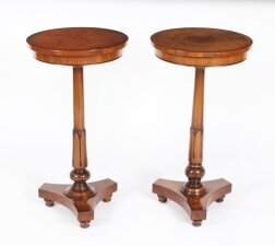 Vintage Pair William IV Revival Burr Walnut Occasional Tables 20th century | Ref. no. A3993 | Regent Antiques