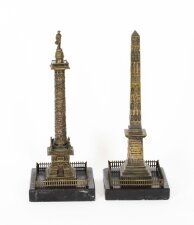 Antique Grand Tour Bronze Models of Colonne Vendôme and the Luxor Obelisk 19thC | Ref. no. A4050 | Regent Antiques