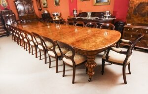 Antique  18ft Pollard Oak Victorian Extending Dining Table & 20 Chairs 19th C | Ref. no. A4134a | Regent Antiques