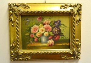 Oil Painting Flowers Giltwood Frame | Ref. no. P0322 | Regent Antiques