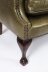 Bespoke English Leather Chippendale Club Settee Sofa Alga Green | Ref. no. 06770g | Regent Antiques
