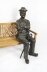 Vintage Lifesize Bronze Sculpture of Seated Charlie Chaplin 20th Century | Ref. no. 09258x | Regent Antiques