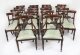 Vintage Set 18 Mahogany Regency Revival  Bar Back Dining Chairs 20th C | Ref. no. A1043X | Regent Antiques