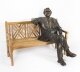 Vintage Life Size Bronze of Albert Einstein on a Garden Bench 20th C | Ref. no. A1160x | Regent Antiques