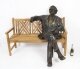 Vintage Life Size Bronze of Albert Einstein on a Garden Bench 20th C | Ref. no. A1160x | Regent Antiques