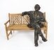 Vintage Life Size Bronze of Albert Einstein on a Garden Bench 20th C | Ref. no. A1160x | Regent Antiques