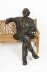 Vintage Life Size Bronze of Albert Einstein on a Garden Bench 20th C | Ref. no. A1160x | Regent Antiques