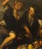 Antique Oil Painting Grape and Melon Eaters After Bartolome\