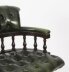 Vintage English Leather Captains Desk Swivel Chair Green 20th Century | Ref. no. A3746 | Regent Antiques