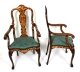 Antique Pair Dutch Marquetry Walnut High Back Armchairs Late 18th C | Ref. no. A3758 | Regent Antiques