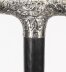 Antique English Silver  & Ebonized Walking Stick Cane Circa 1880 88cmx34.5inch | Ref. no. A3887b | Regent Antiques