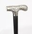 Antique English Silver  & Ebonized Walking Stick Cane Circa 1880 88cmx34.5inch | Ref. no. A3887b | Regent Antiques