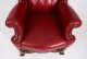 Antique Pair Crimson Leather Chippendale Wingback Throne Armchairs c.1920 | Ref. no. A3989 | Regent Antiques