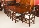 Vintage Twin Pillar Mahogany Dining Table & 10 Chippendale Dining Chairs 20th C | Ref. no. A3992a | Regent Antiques