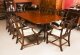 Antique Twin Pillar Regency Period Dining Table 19th C &  8 Chippendale chairs | Ref. no. A4030b | Regent Antiques