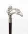 Antique Sterling Silver Horse & Jockey Walking Cane Stick  19th C 94cm/37inches | Ref. no. A4039a | Regent Antiques