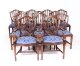 Vintage Arthur Brett Two Pillar Dining Table & 12 Hepplewhite Chairs 20th C | Ref. no. A4048b | Regent Antiques