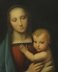 Antique Painting Madonna  & Child \