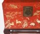 Antique Pair Chineses Red Lacquered Leather Chinoiserie Trunks 19th C | Ref. no. A4060 | Regent Antiques