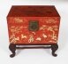 Antique Pair Chineses Red Lacquered Leather Chinoiserie Trunks 19th C | Ref. no. A4060 | Regent Antiques