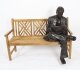 Vintage Lifesize Bronze Sculpture William R Hearst Reading on a Bench 20th C | Ref. no. A4076 | Regent Antiques