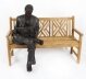 Vintage Lifesize Bronze Sculpture William R Hearst Reading on a Bench 20th C | Ref. no. A4076 | Regent Antiques