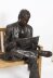 Vintage Lifesize Bronze Sculpture William R Hearst Reading on a Bench 20th C | Ref. no. A4076 | Regent Antiques