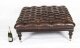 Vintage Large Brown Leather Stool Ottoman Coffee table 20th Century | Ref. no. A4117 | Regent Antiques