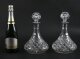 Vintage Pair of Cut Crystal Glass Silver Mounted Decanters Birmingham 1972 | Ref. no. A4122 | Regent Antiques