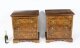 Viintage Pair of Burr  Walnut Bedside Chests Cabinets With Slides 20th C | Ref. no. A4145b | Regent Antiques