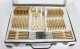 Vintage Solingen 69 Piece Gold Plated Canteen Cutlery Fitted Case 20th C | Ref. no. A4156 | Regent Antiques