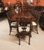 Vintage 12ft Twin Pillar Mahogany Dining Table & 12 Chippendale Chairs 20th C | Ref. no. A4165a | Regent Antiques