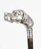 Antique Dogs Head Sliver Handled Walking Stick Cane 19thC 96cm/38 inch | Ref. no. A4205 | Regent Antiques